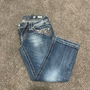 Miss Me Jeans- size 26- Cuffed Capri JP5810P